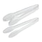 Smarty Had A Party 9" Clear Disposable Plastic Serving Tongs (48 Tongs), 48PK 2549-CASE - alternate 8